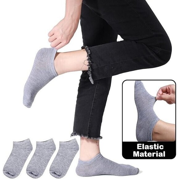 JaGely 100 Pairs Thin Low Cut Ankle Socks Bulk for Women Men Cotton Socks Breath - Picture 3 of 3